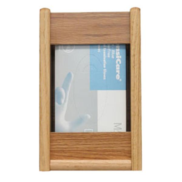 Glove Wall Rack 1-Pocket Wood Rectangle Light Oak Ea
